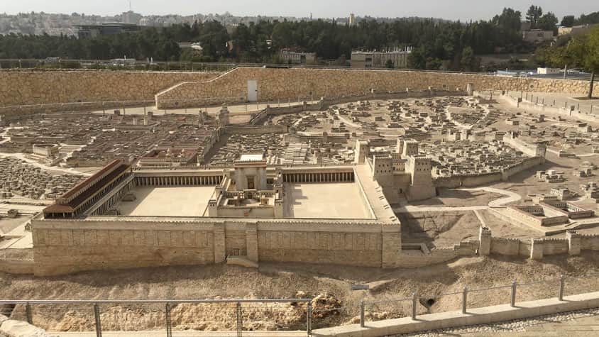 model Jerusalem 1st century Temple view Holy Land hotel Jerusalem Israel