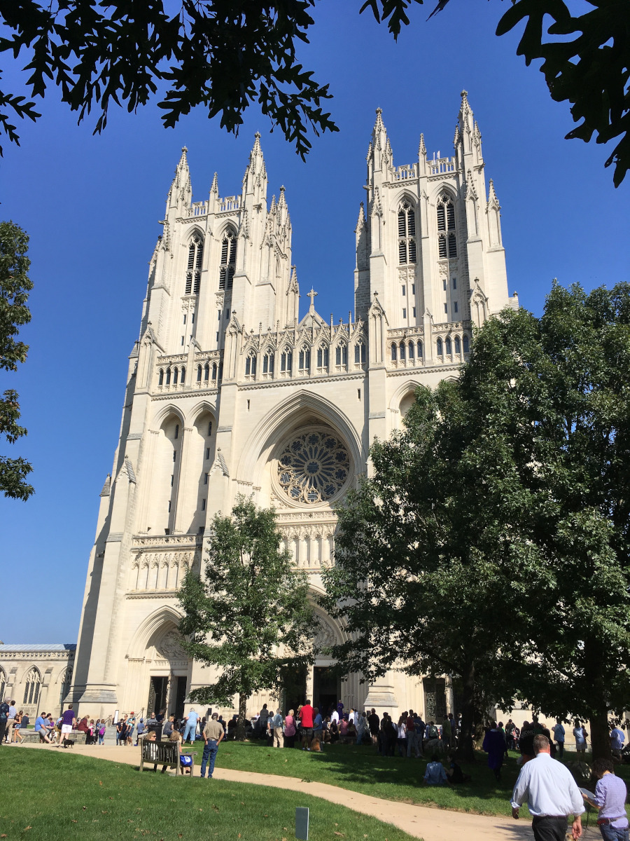 Washington National Cathedral facade 2018